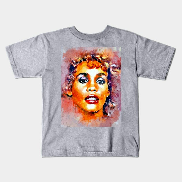 Watercolor Whitney Splash Kids T-Shirt by danieljanda